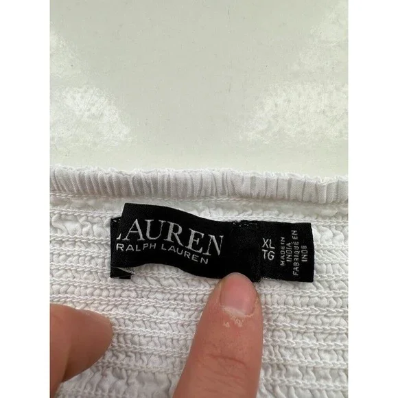 Ralph Lauren Black Label Women's Eyelit Mini Skirt Cotton White Size Large - Picture 7 of 9